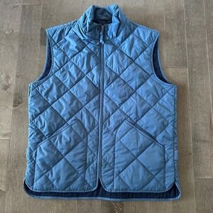 J Crew Factory Walker Vest Quilted Preppy‎ Layer Fall Transitional  Navy Med
